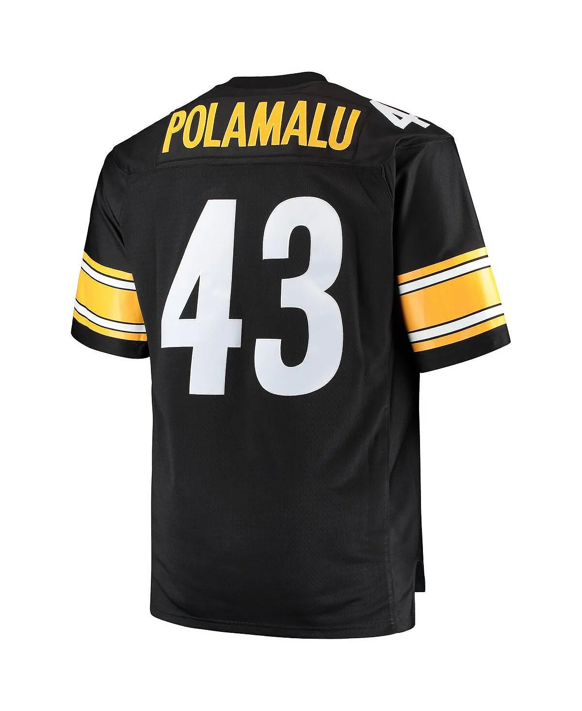 Men's troy polamalu black pittsburgh steelers big and tall t shirt 2005 Replica Mitchell & Ness senior jersey, black