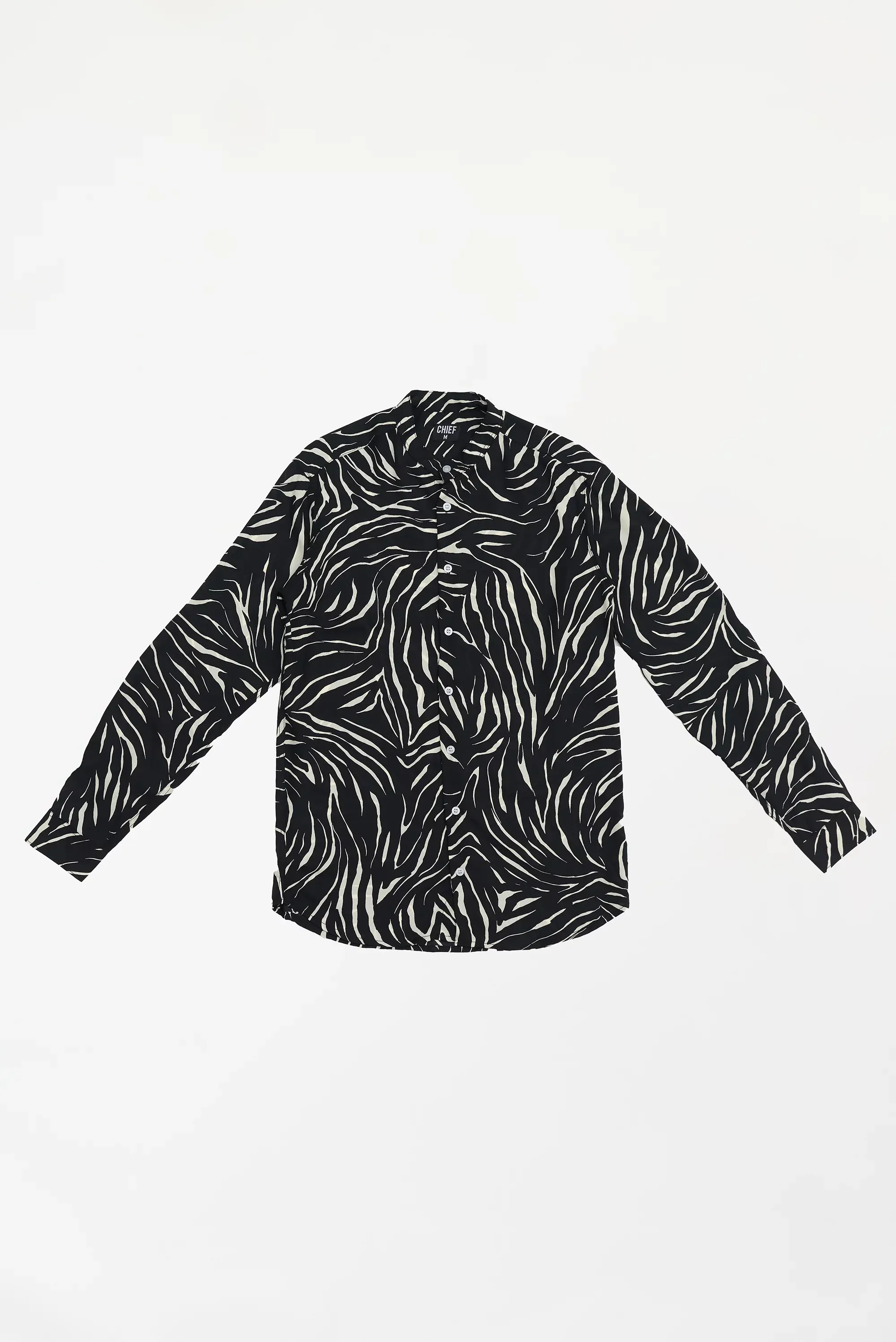 Men's Zebra Print Button-Up Shirt