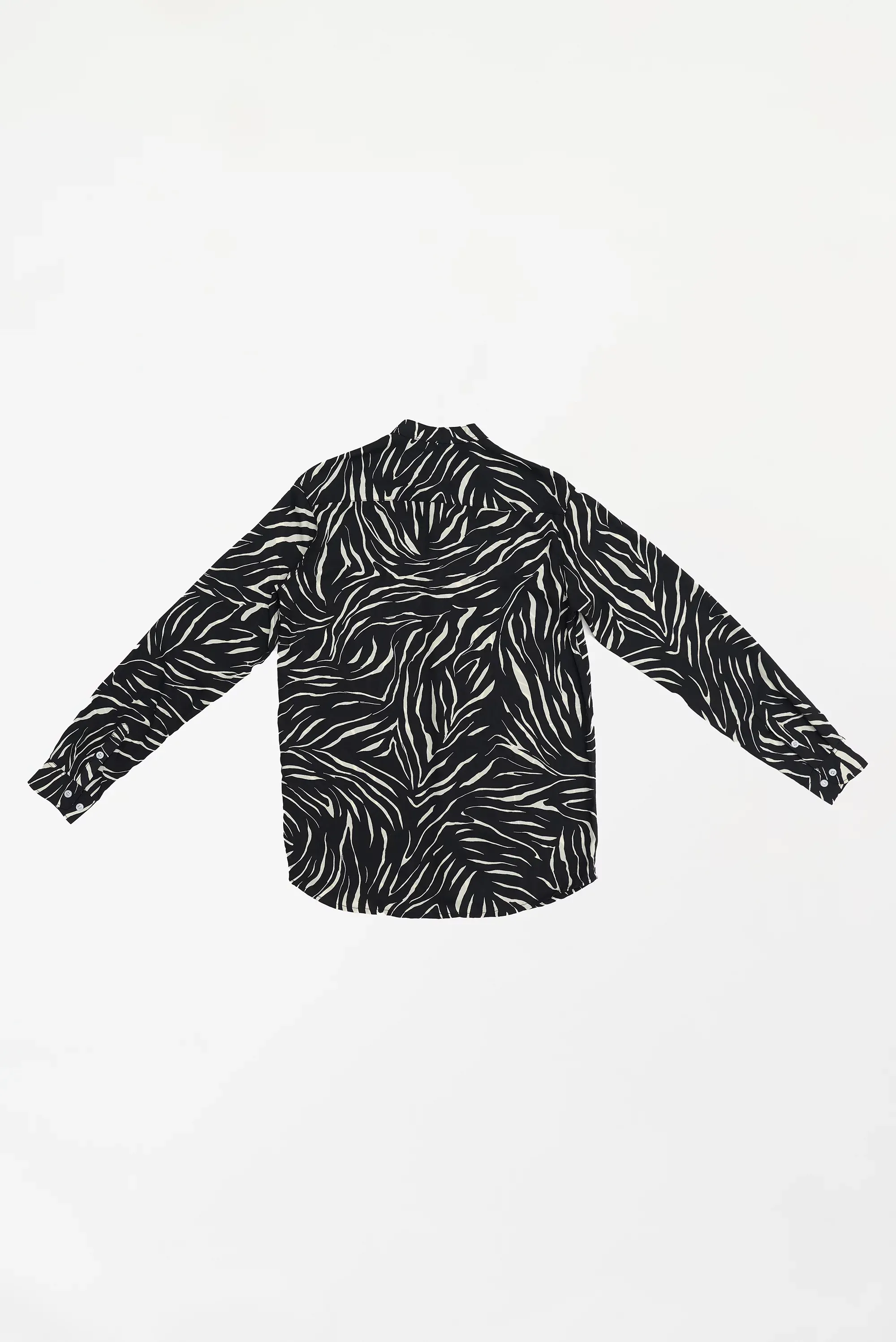 Men's Zebra Print Button-Up Shirt