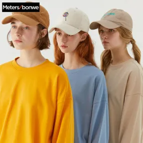 Metersbonwe Casual Solid Color Sweatshirts