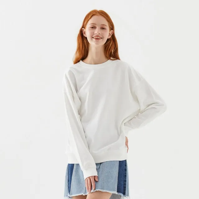 Metersbonwe Casual Solid Color Sweatshirts