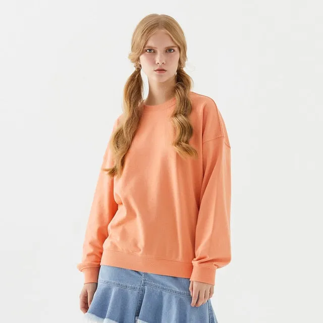 Metersbonwe Casual Solid Color Sweatshirts