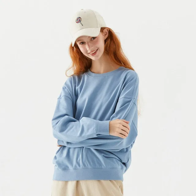 Metersbonwe Casual Solid Color Sweatshirts