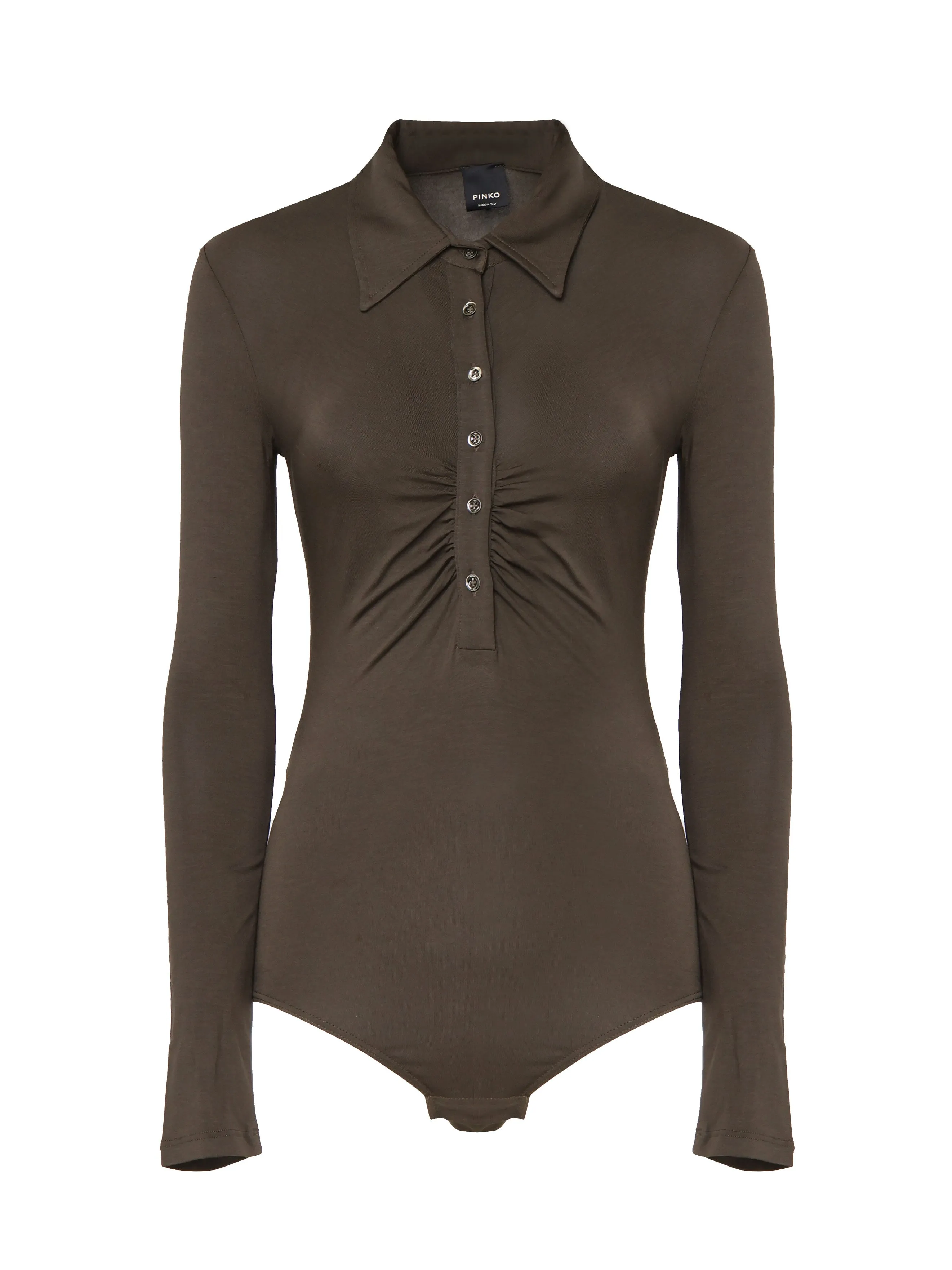 Modal Long Sleeve Polo Bodysuit