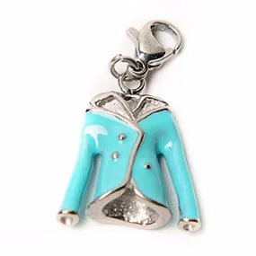 Monique Blue Sweater Stainless Steel Charm