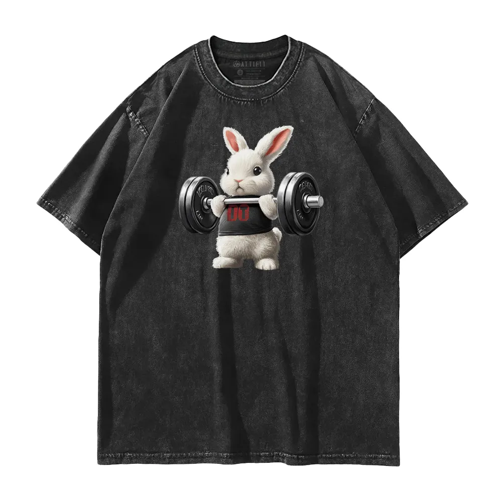 Muscle Rabbit Washed T-Shirt