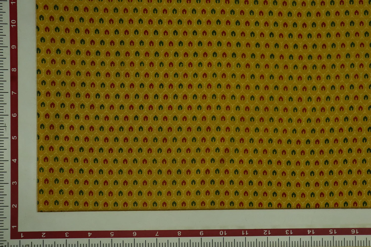 Mustard Yellow Traditional Printed Muslin Fabric