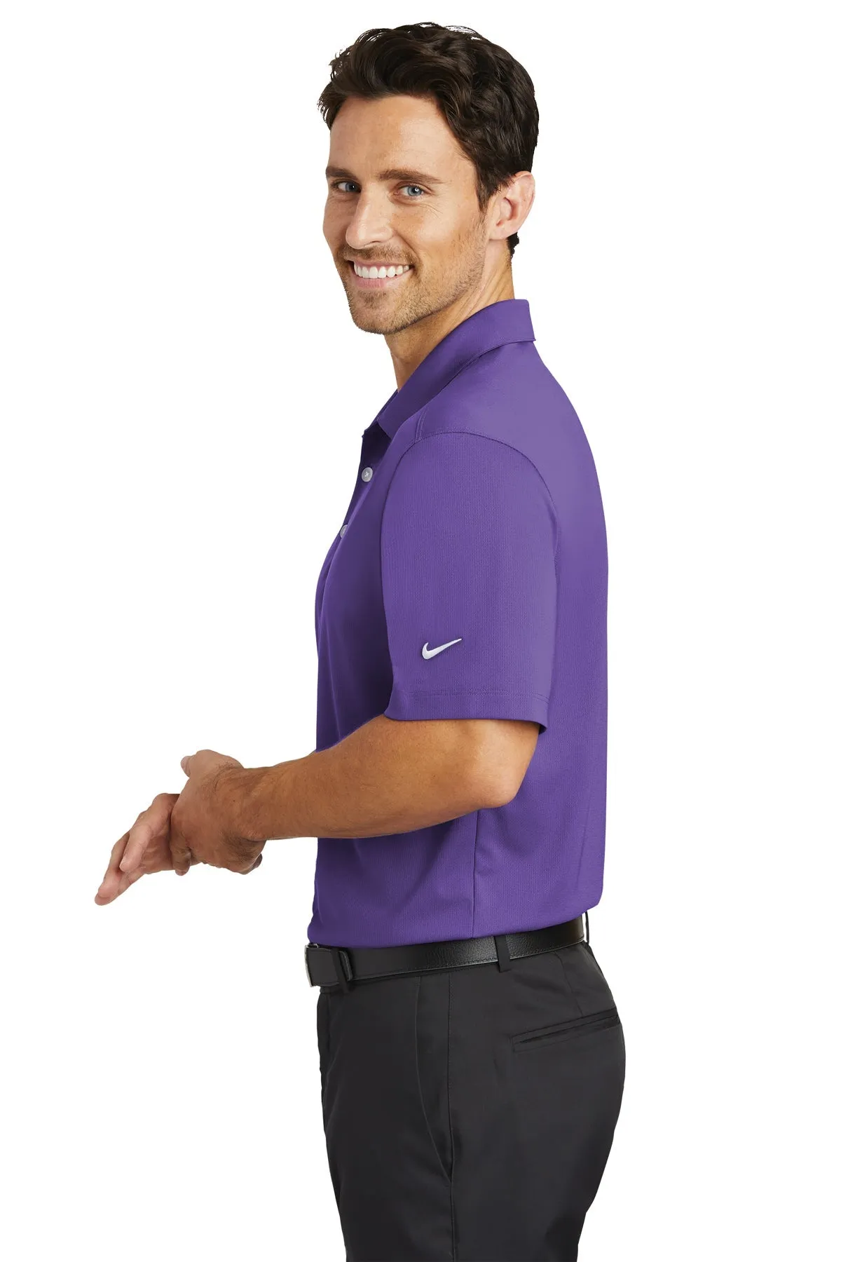 Nike Dri-FIT Vertical Mesh Custom Polos, Court Purple