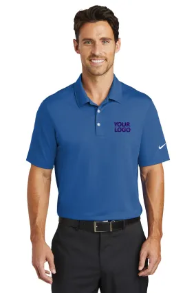 Nike Dri-FIT Vertical Mesh Custom Polos, Gym Blue