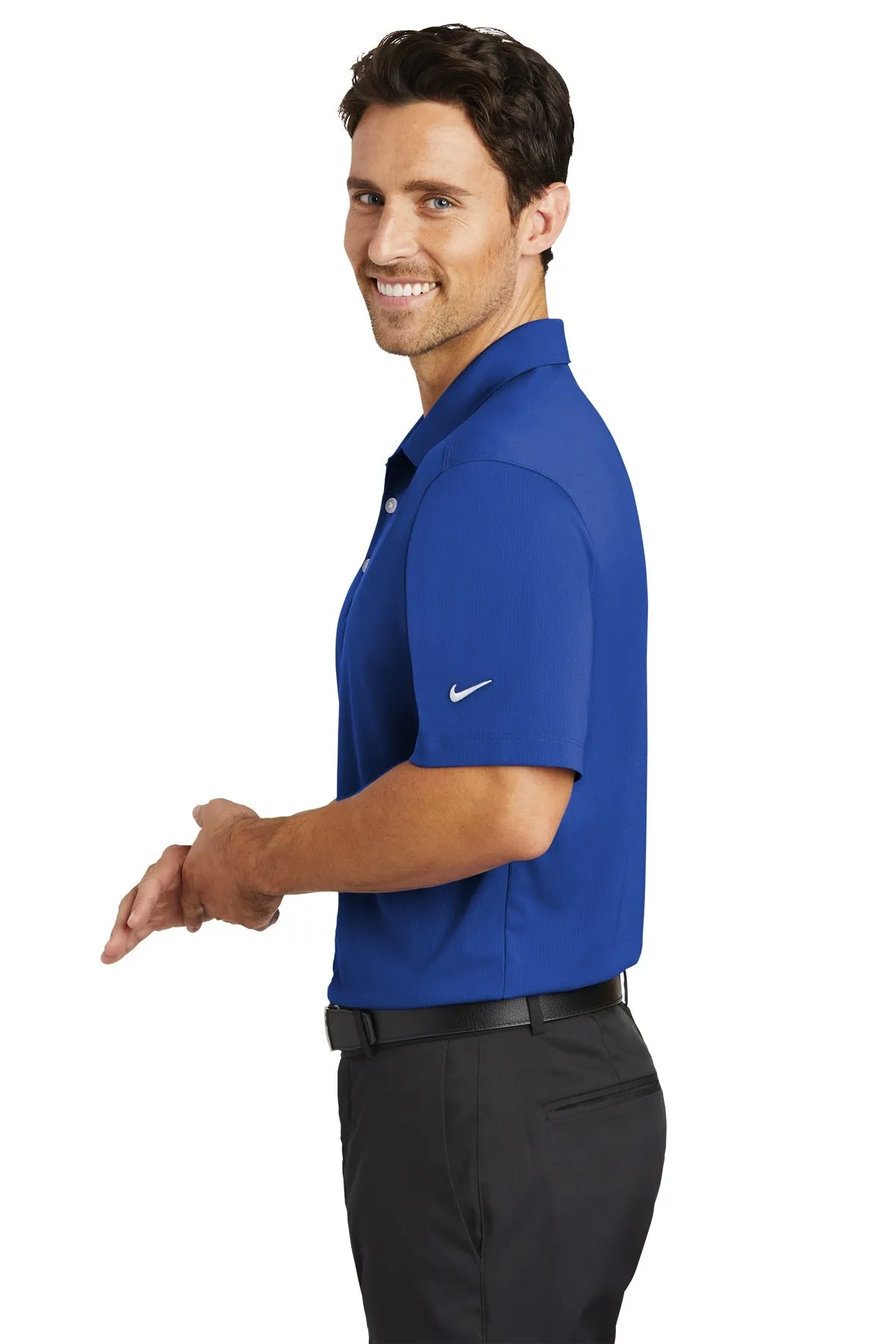 Nike Dri-FIT Vertical Mesh Custom Polos, Old Royal