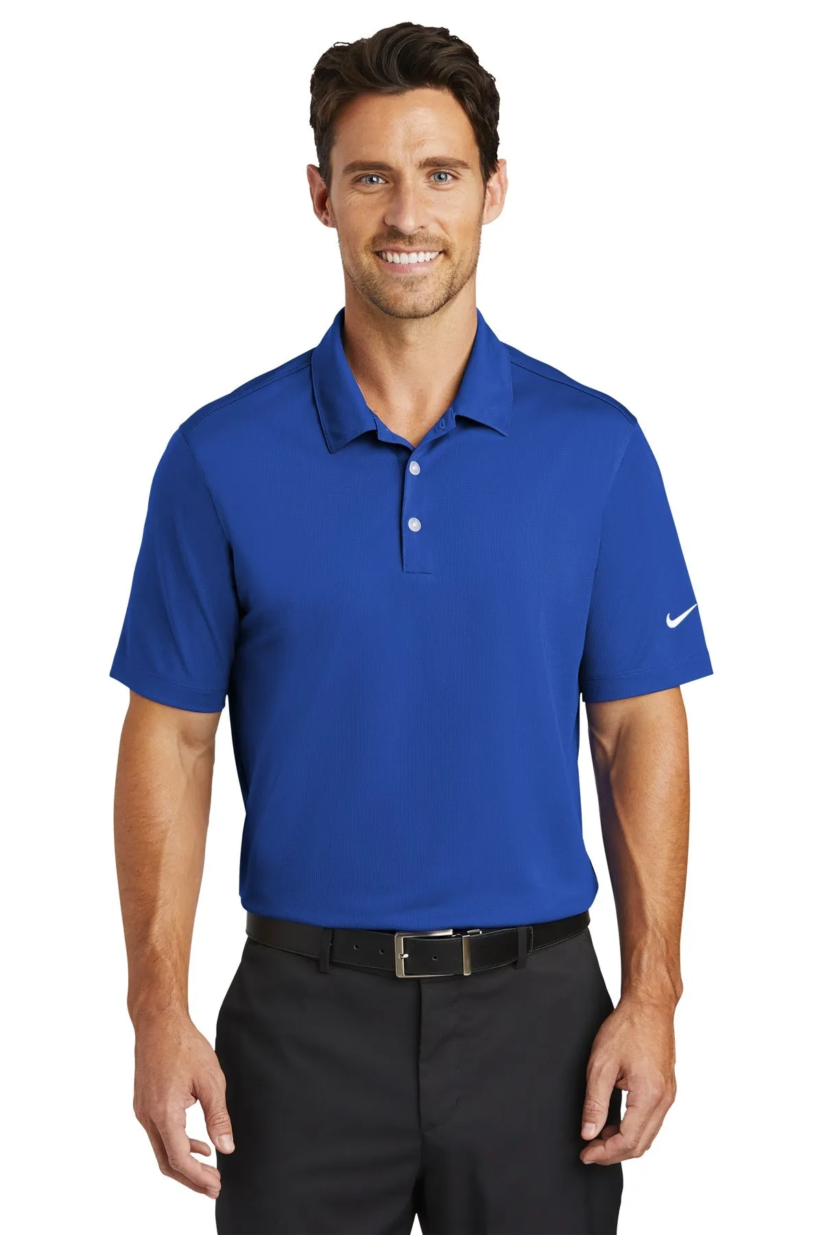 Nike Dri-FIT Vertical Mesh Custom Polos, Old Royal