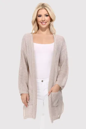 Open Stitch Long Cardigan