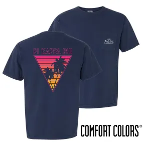 Pi Kapp Comfort Colors Navy Short Sleeve Miami Pocket Tee