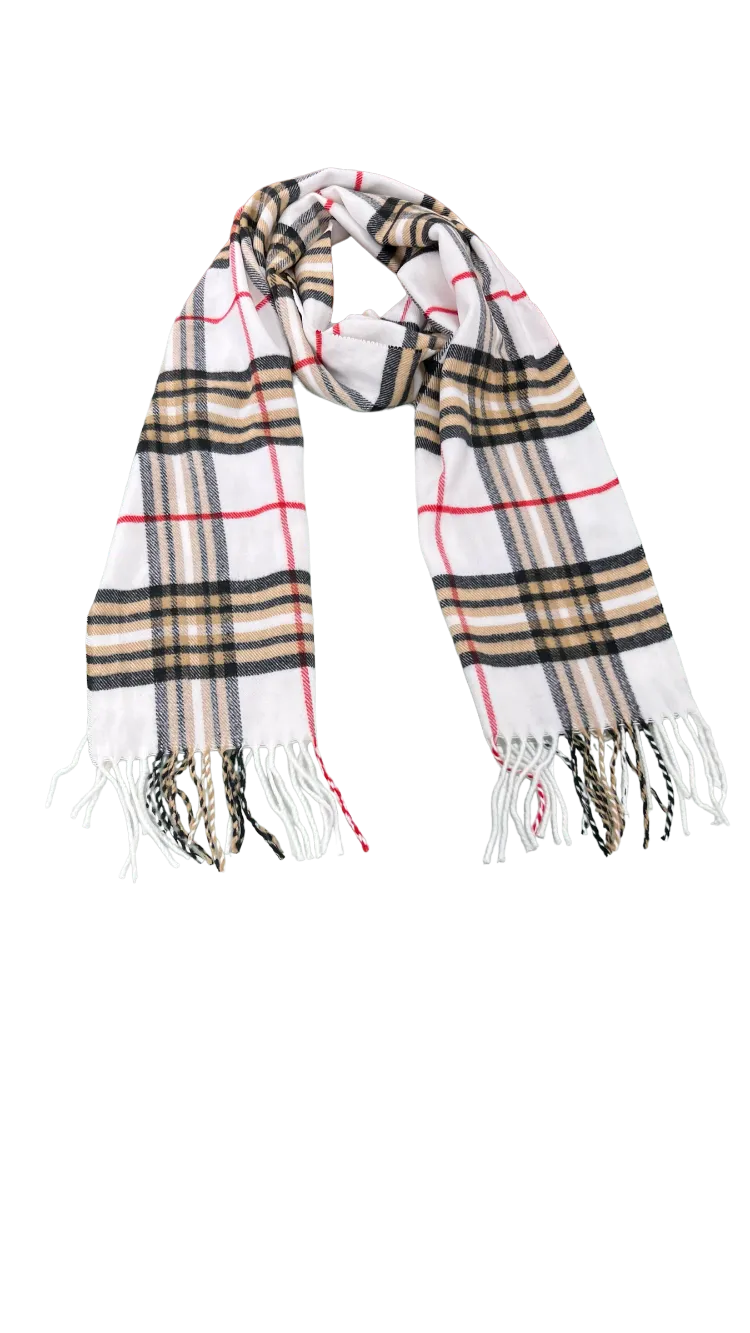 Plaid Off White Men's plaid New Style Wool Cashmere Scarf