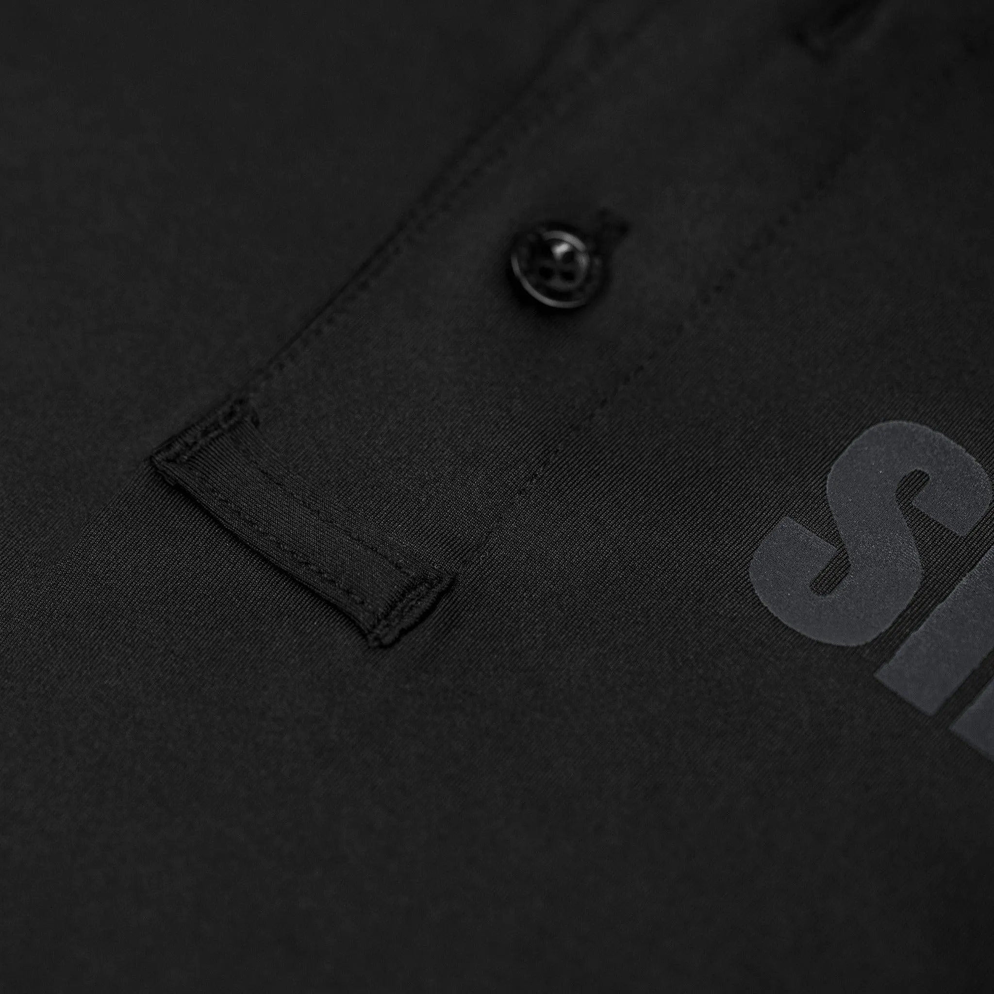 [POLICE] Men's Performance Polo [BLK/BLK]