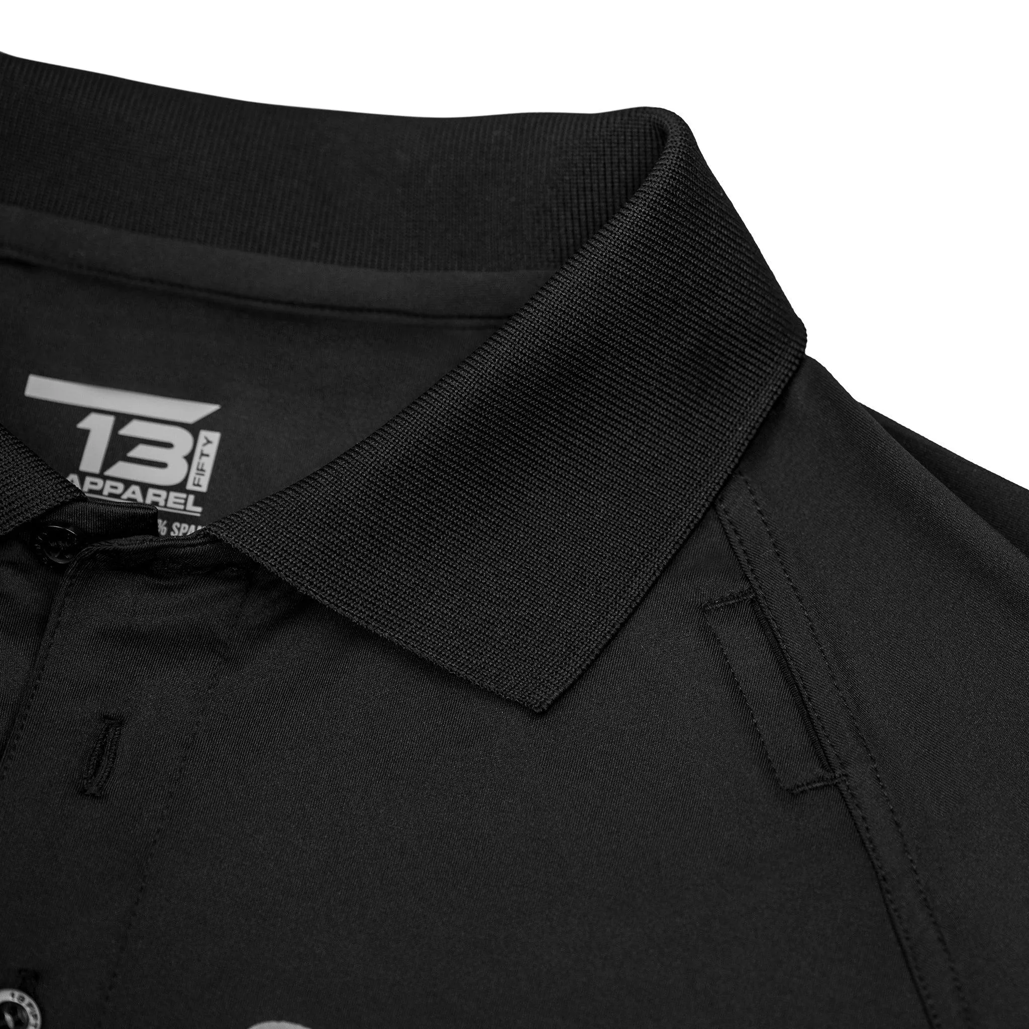 [POLICE] Men's Performance Polo [BLK/BLK]