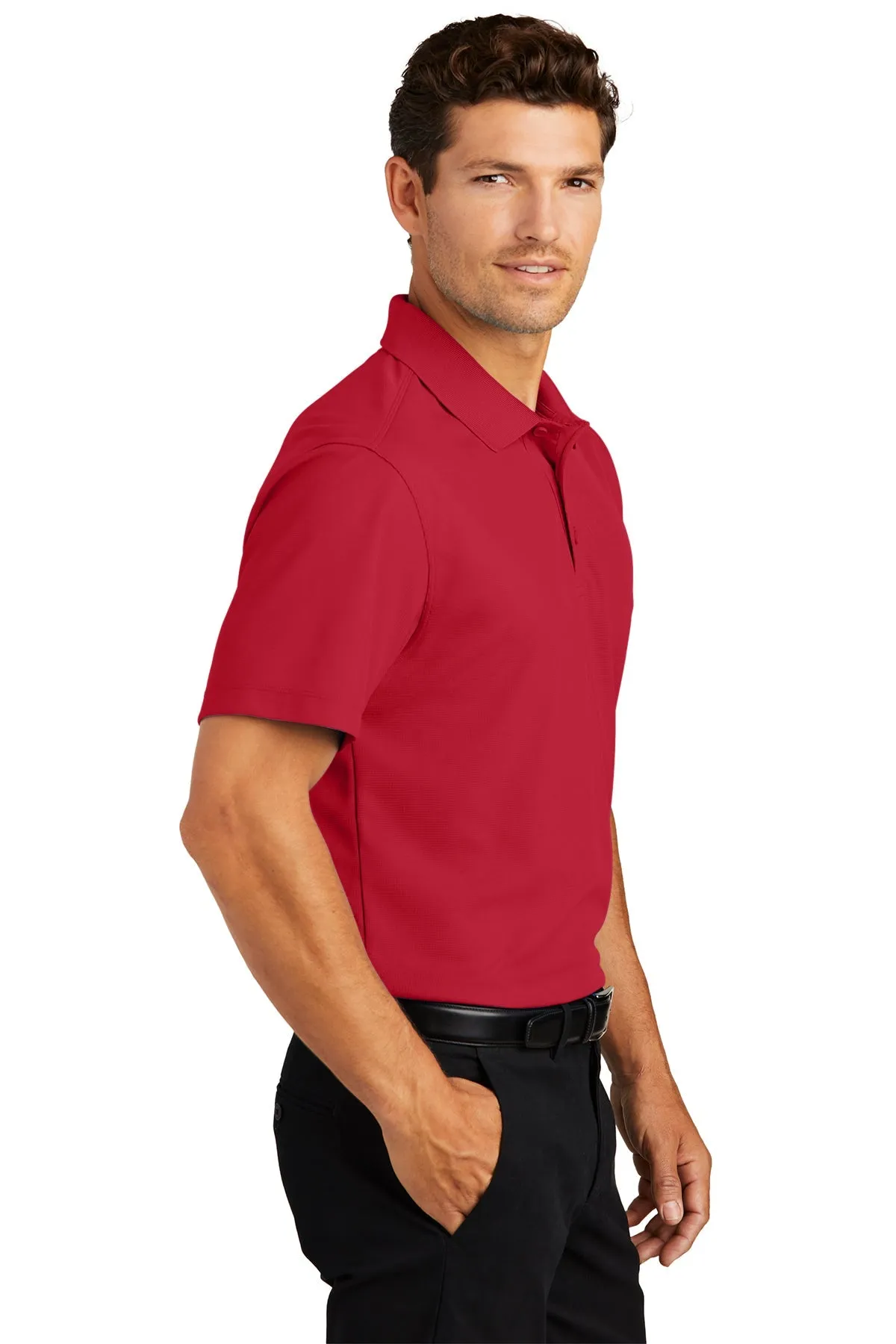 Port Authority Dry Zone Customized Grid Polos, Engine Red