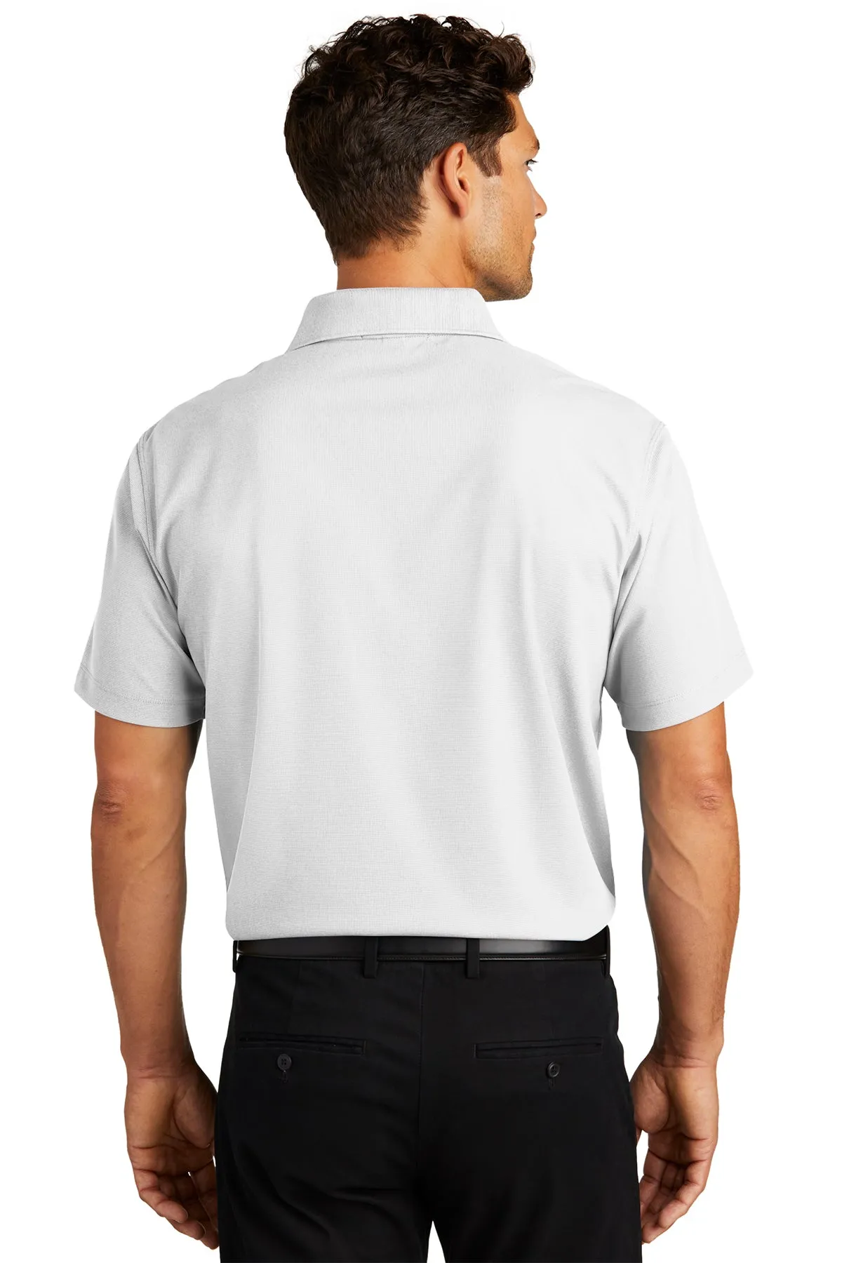 Port Authority Dry Zone Customized Grid Polos, White