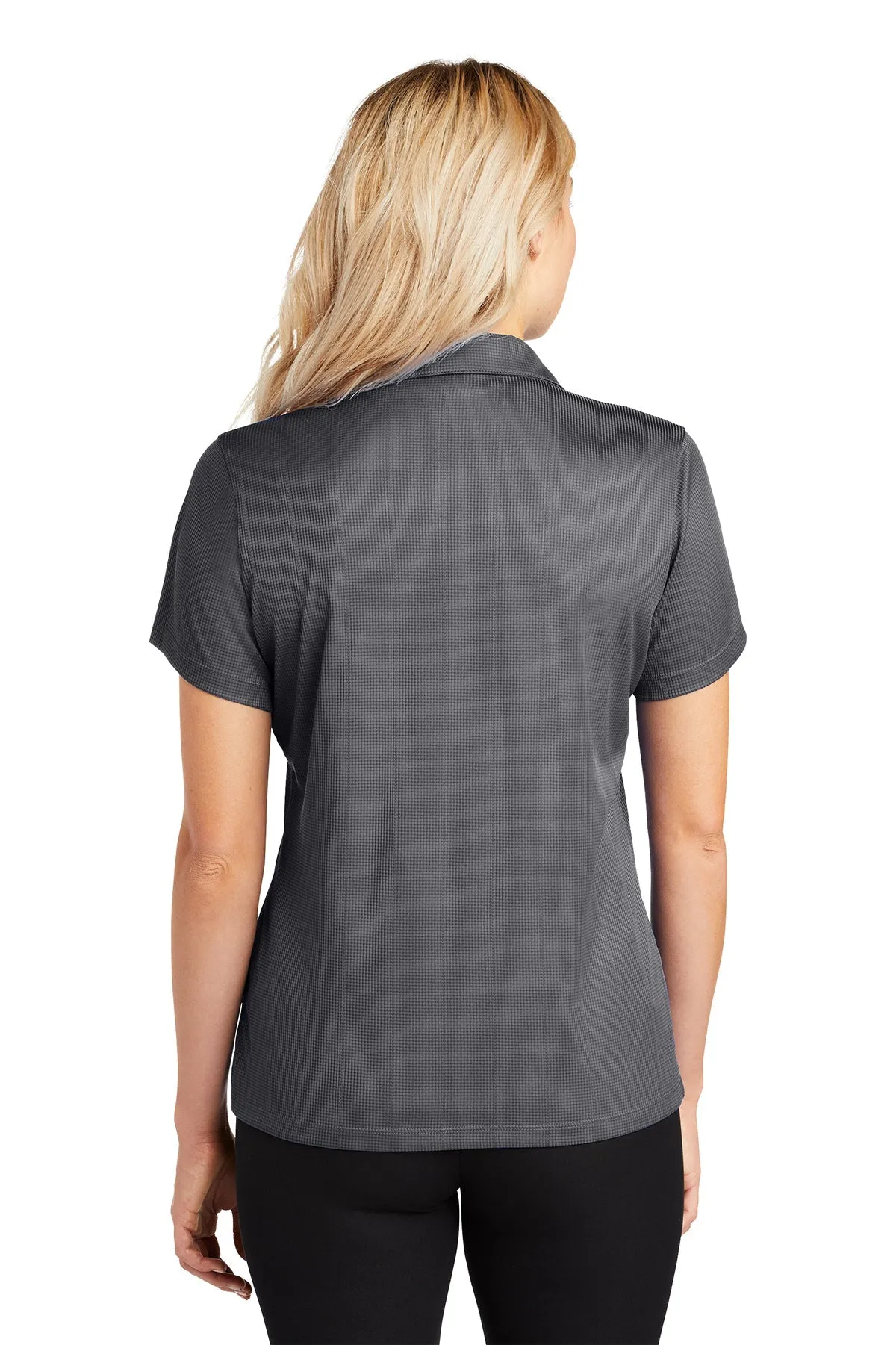 Port Authority Ladies Performance Customized Fine Jacquard Polos, Grey Smoke