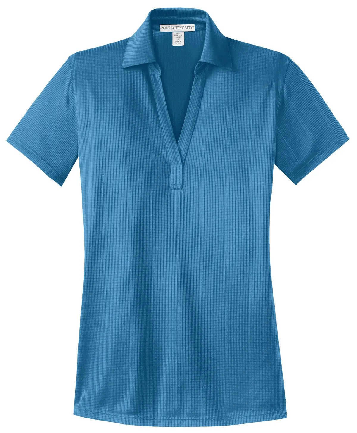 Port Authority Ladies Performance Customized Fine Jacquard Polos, Ocean Blue