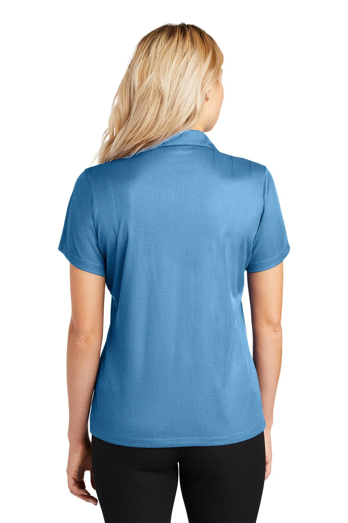 Port Authority Ladies Performance Customized Fine Jacquard Polos, Ocean Blue