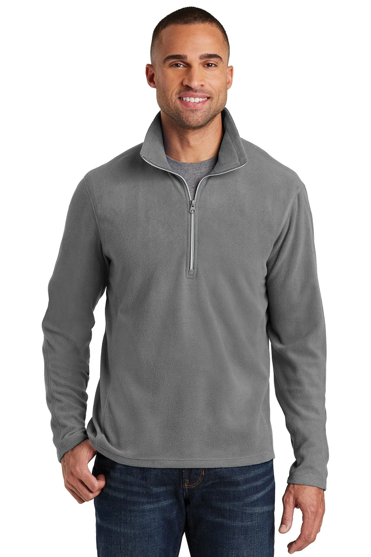 Port Authority Microfleece 1/2-Zip Customized Pullovers, Pearl Grey