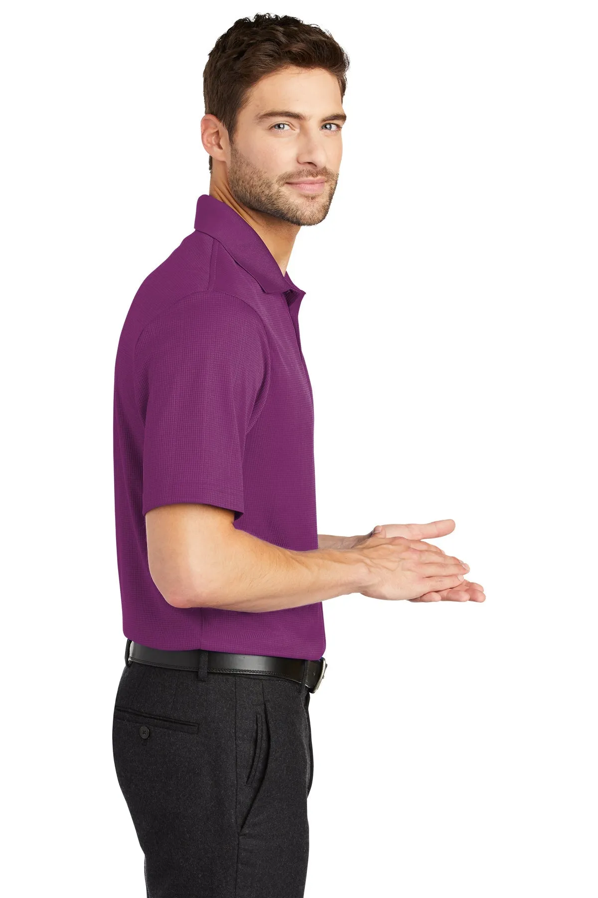 Port Authority Performance Customized Fine Jacquard Polos, Violet Purple