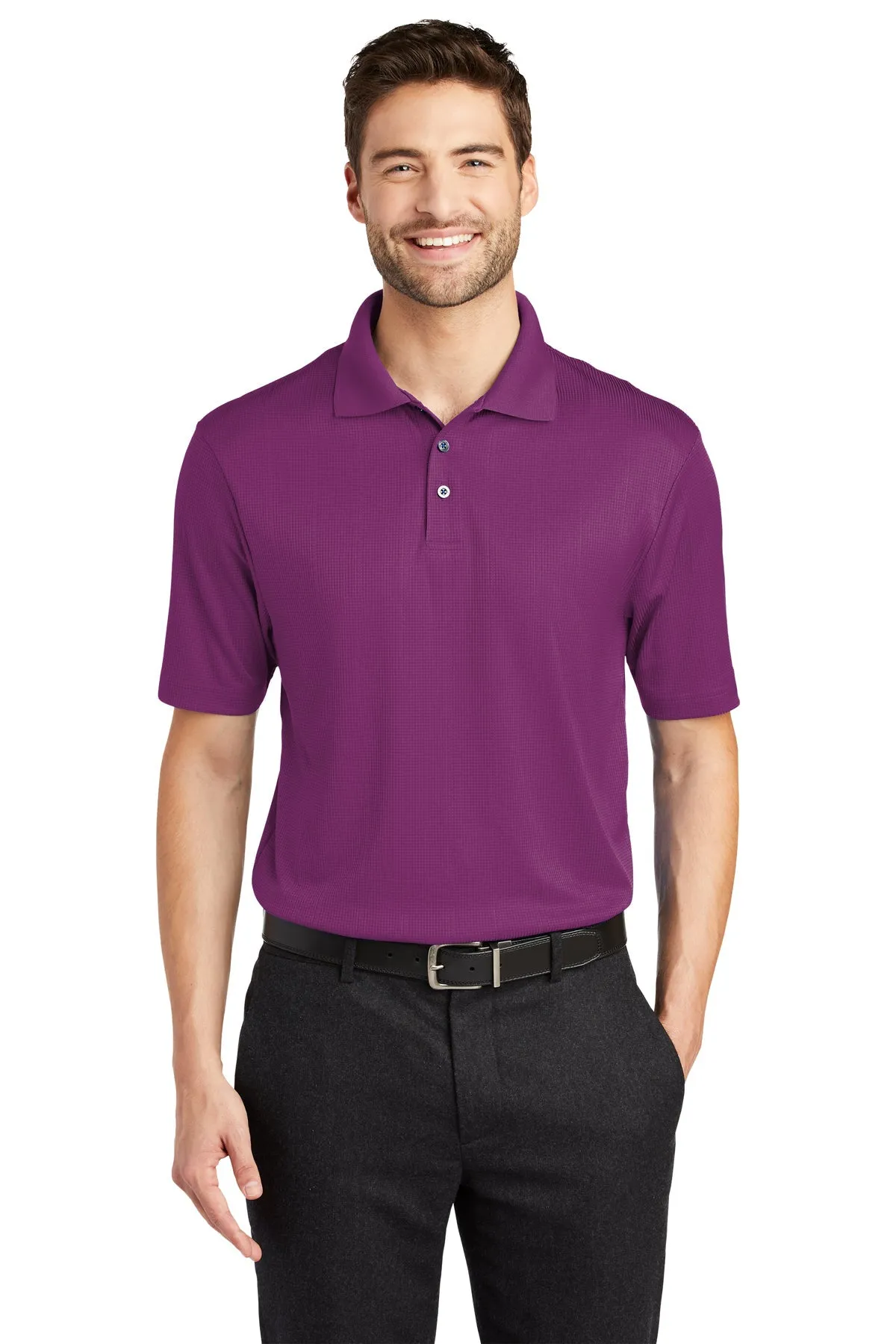 Port Authority Performance Customized Fine Jacquard Polos, Violet Purple