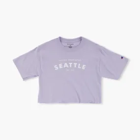 Seattle Urban Lilac Boyfriend Womens Crop T-Shirt