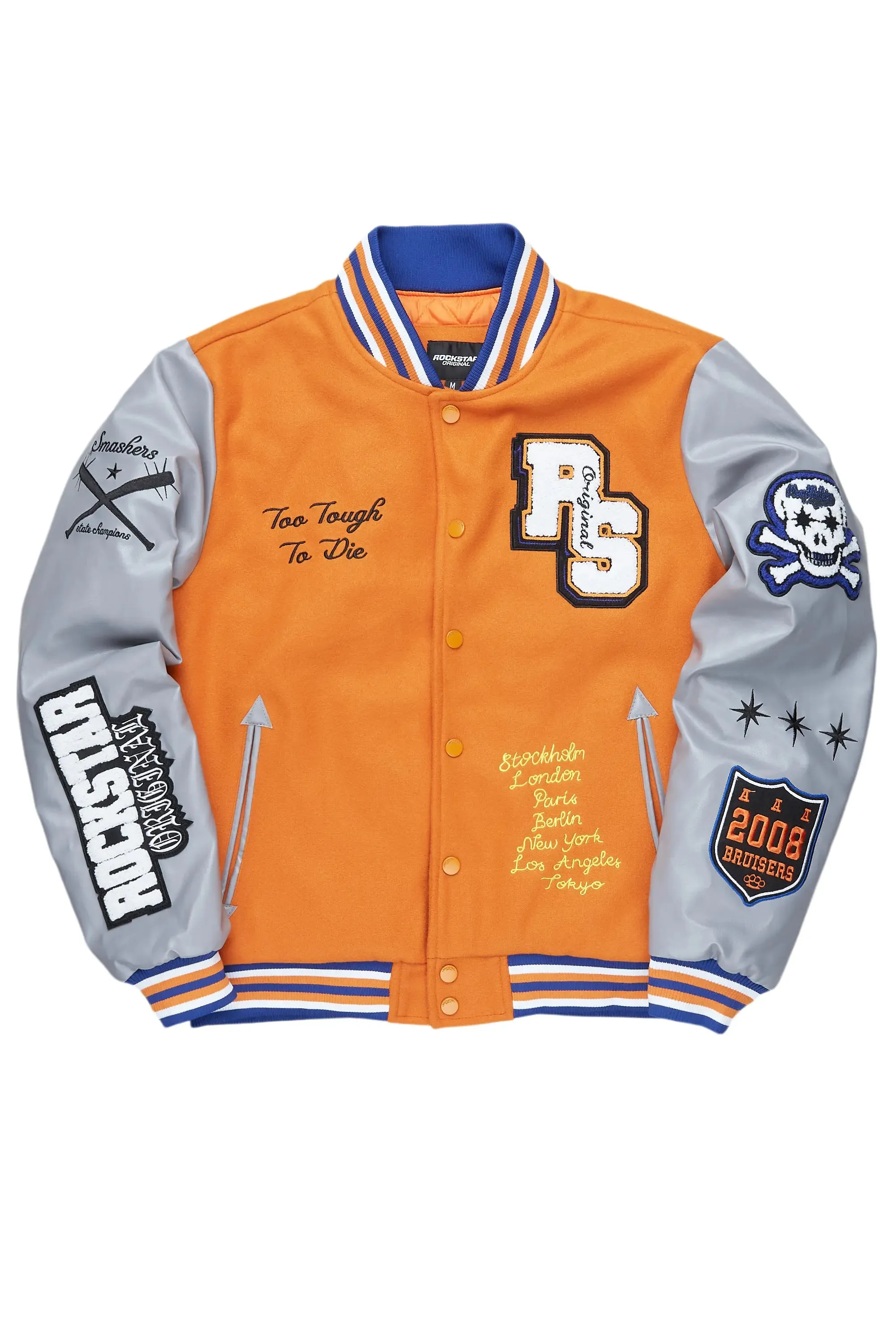 Shexter Orange Varsity Jacket