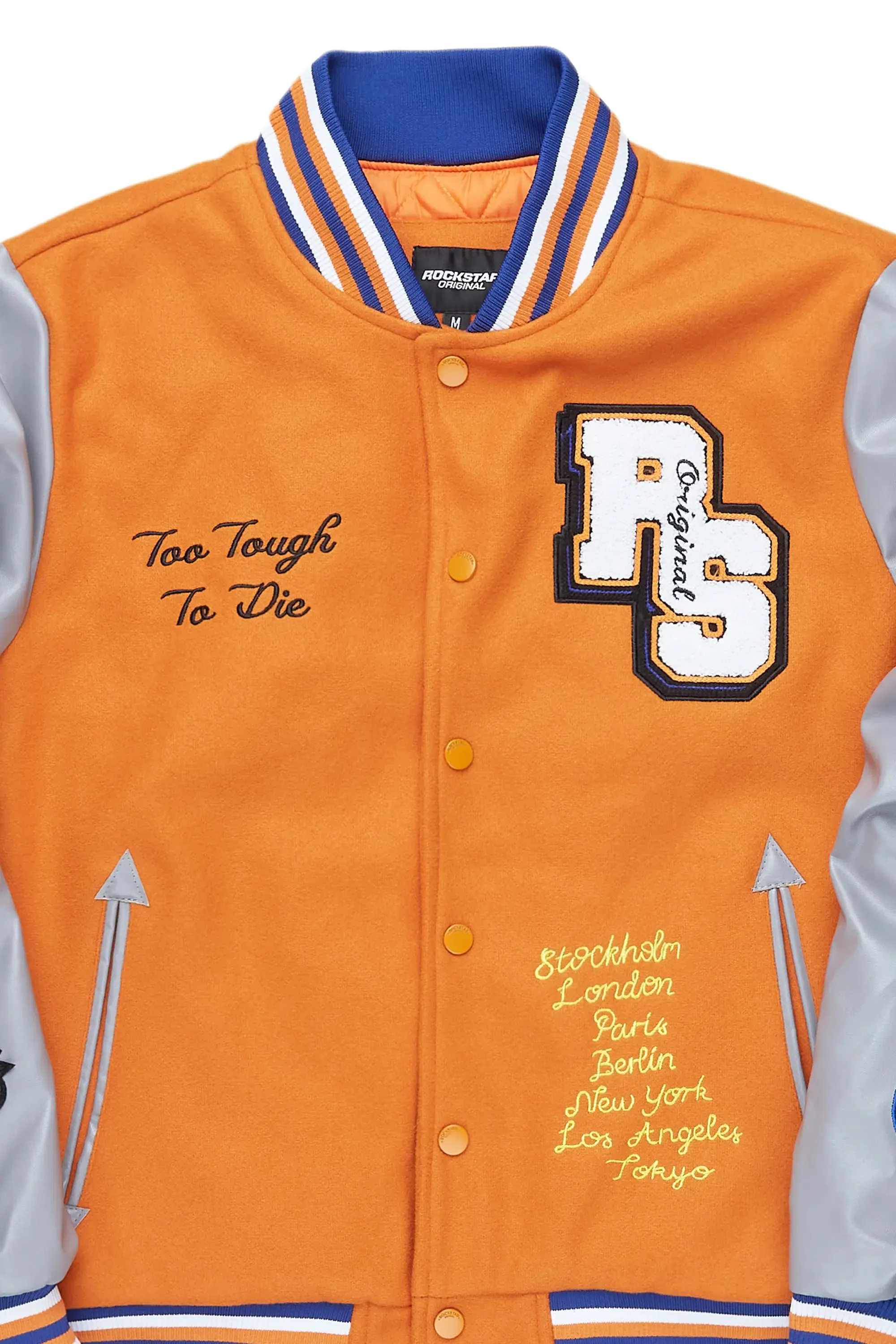 Shexter Orange Varsity Jacket