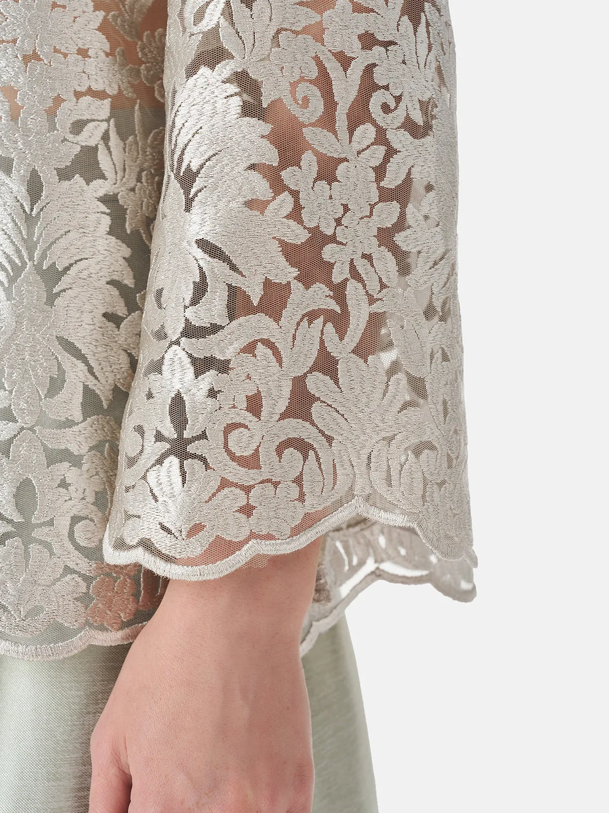 Silk Embroidery Lace Blouse