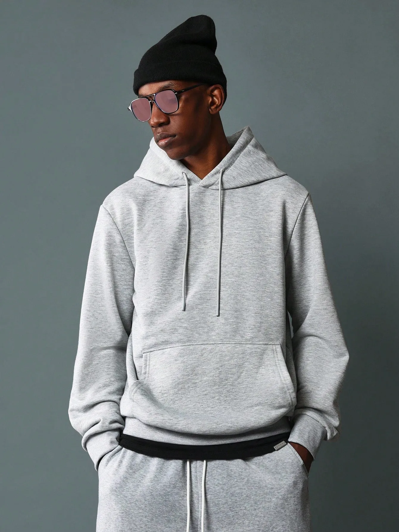 Slim Fit Overhead Lightweight Essential Hoodie