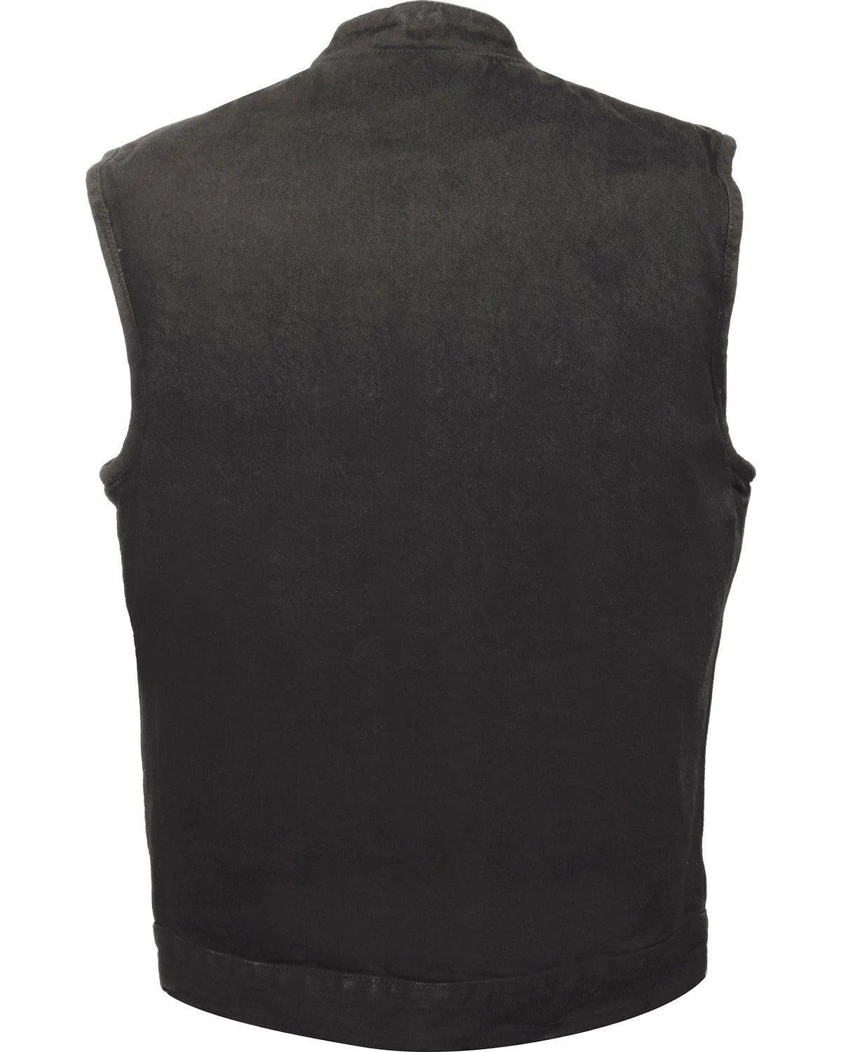 SNAP FRONT DENIM CLUB STYLE VEST W/ GUN POCKET FOR MEN