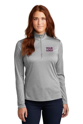 Sport-Tek Ladies Endeavor Customized 1/4-Zip Pullovers, Light Grey Heather