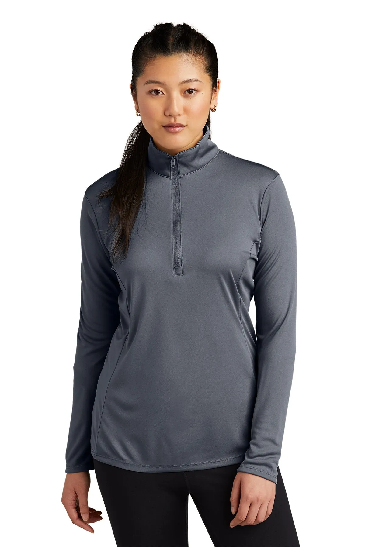 Sport-Tek Ladies PosiCharge Competitor Custom 1/4-Zip Pullovers, Grey Concrete