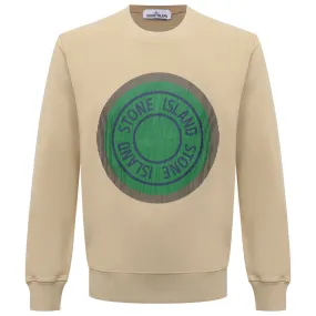 Stone Island Beige Large Logo Sweatshirt