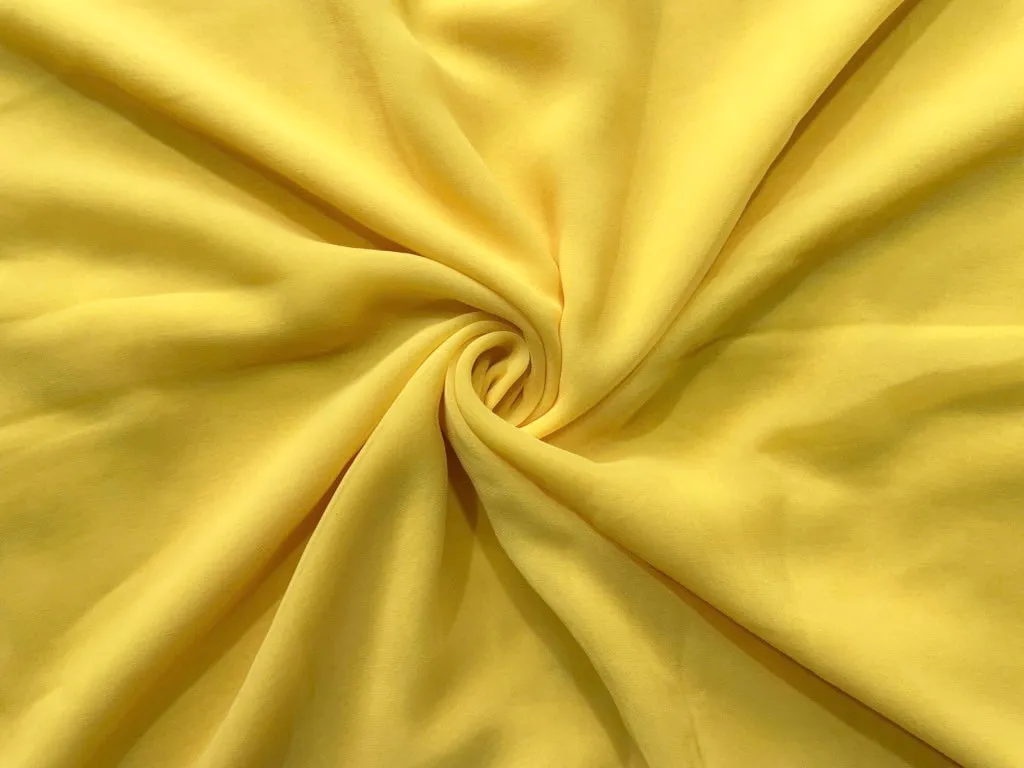 Summer Yellow Plain Georgette Fabric