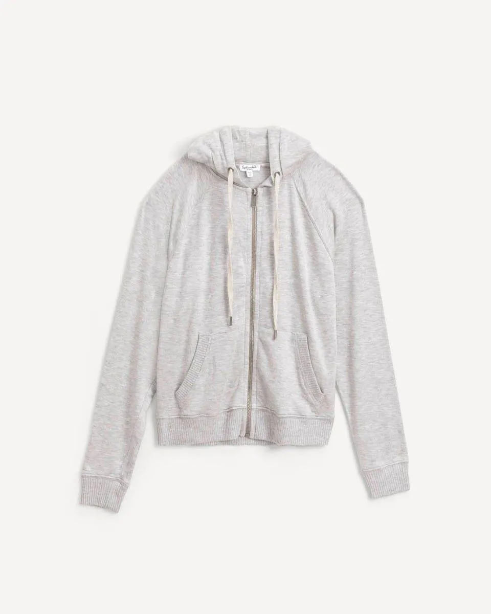 Supersoft Zip Up Hoodie (Heather Grey)