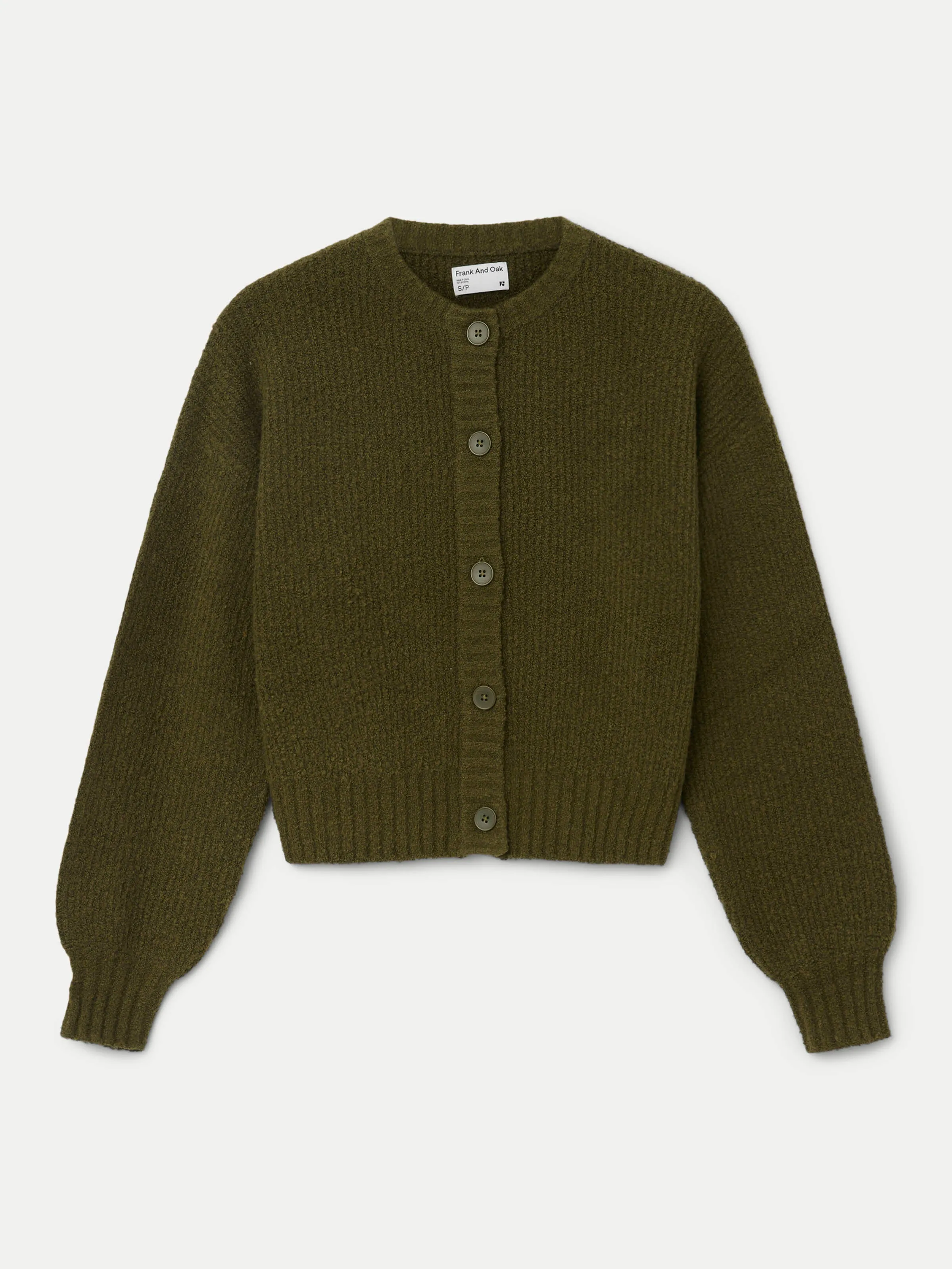 The Seawool® Sweater Cardigan in Dark Olive