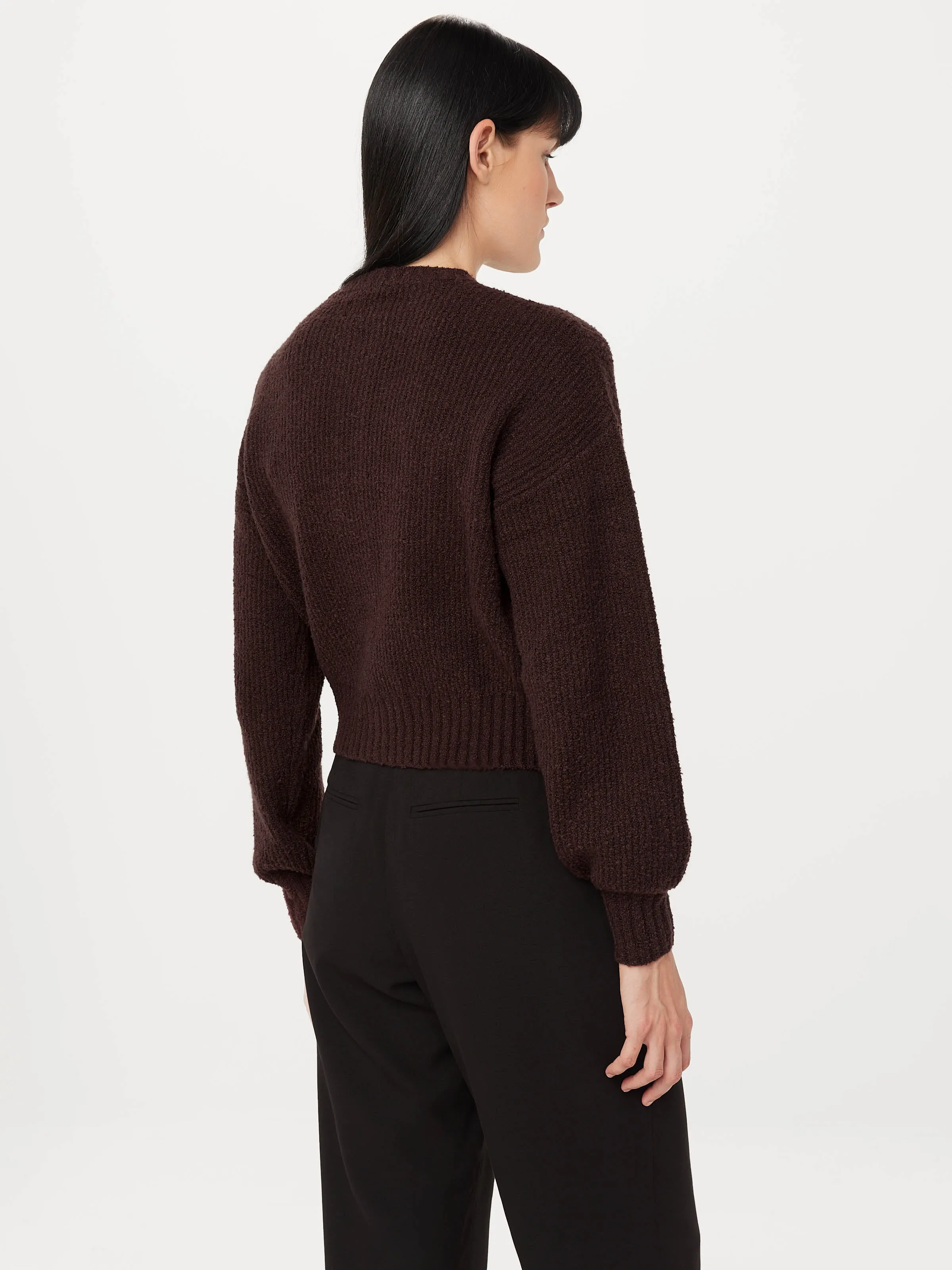 The Seawool® Sweater Cardigan in Dark Plum