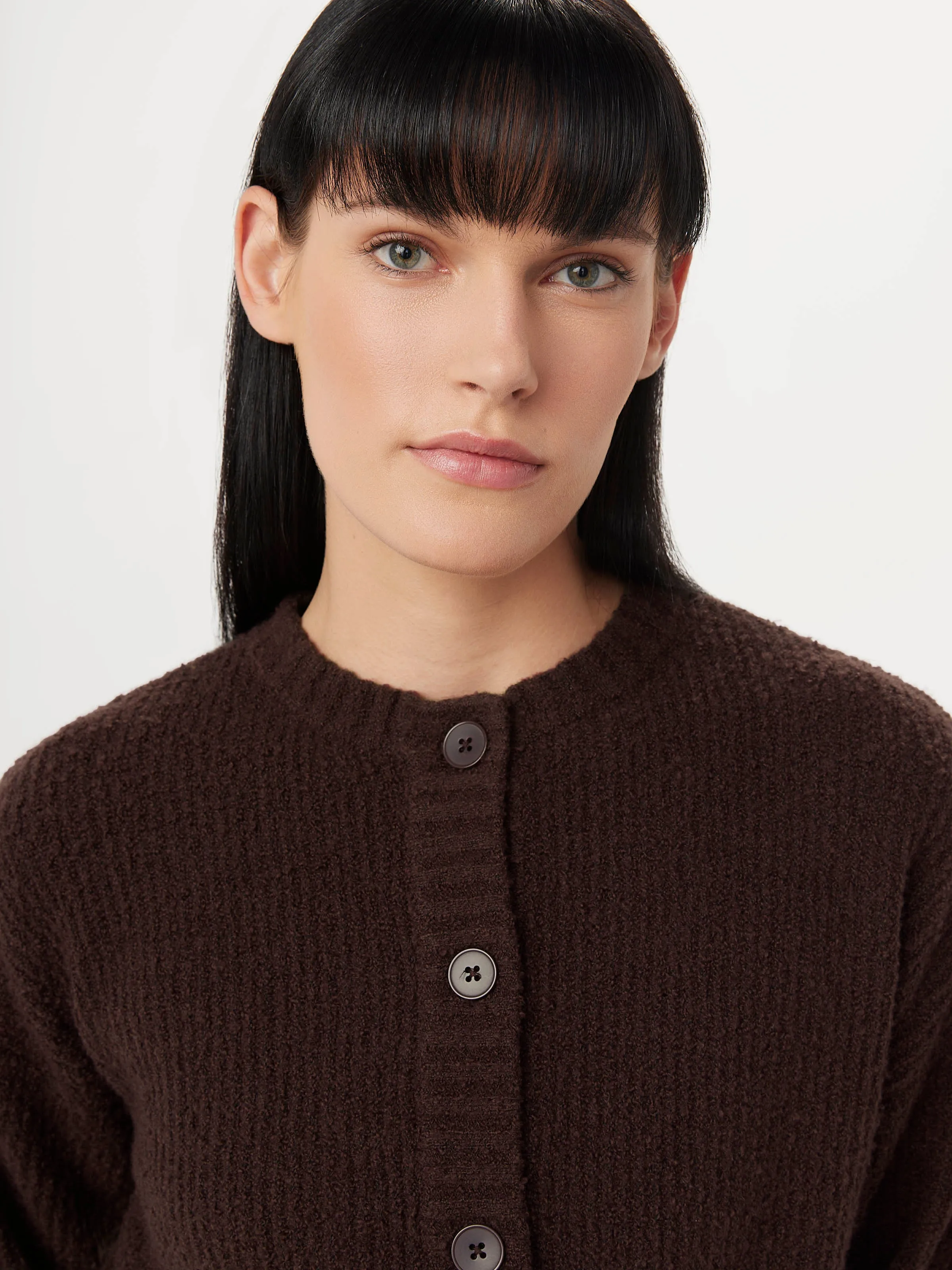 The Seawool® Sweater Cardigan in Dark Plum