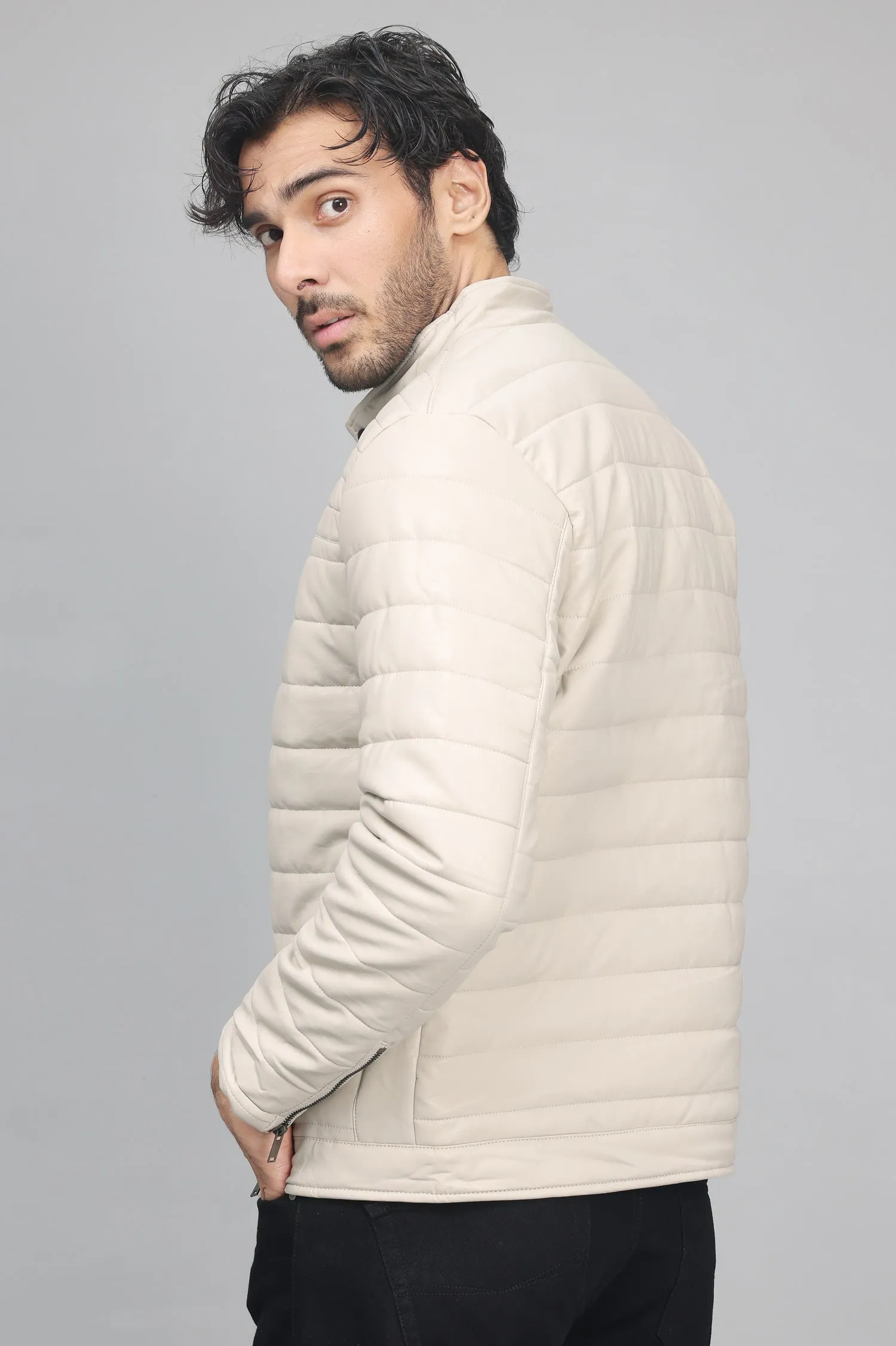 URBAN QUILTED JACKET-WHITE