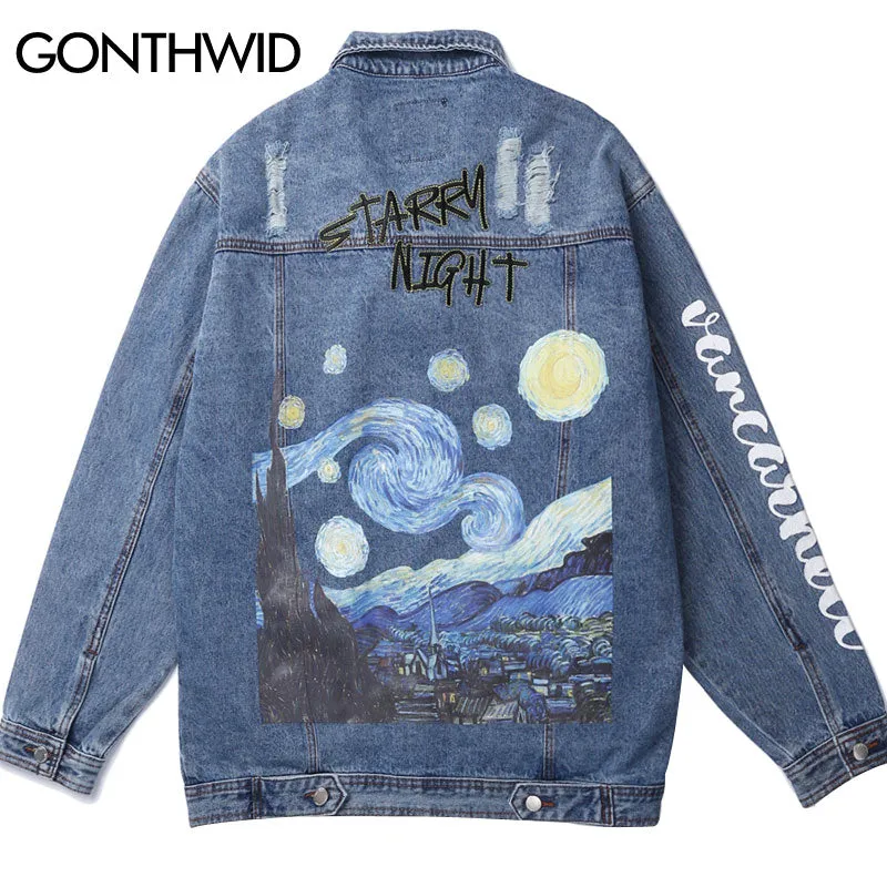 Van Gogh Starry Night Embroidery Jacket