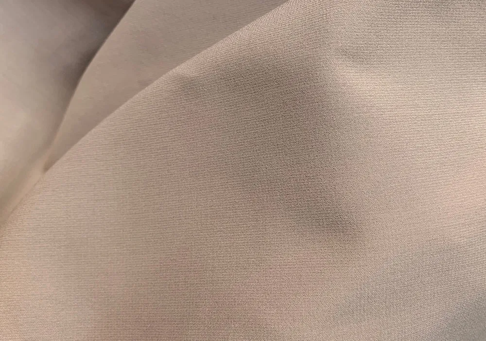 Warm Beige 15mm Stretch Silk Crepe de Chine (Made in Italy)