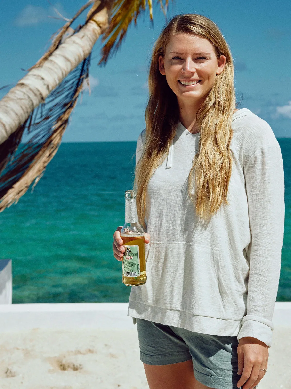 Women's Bamboo Slub Hoodie - Sea Salt