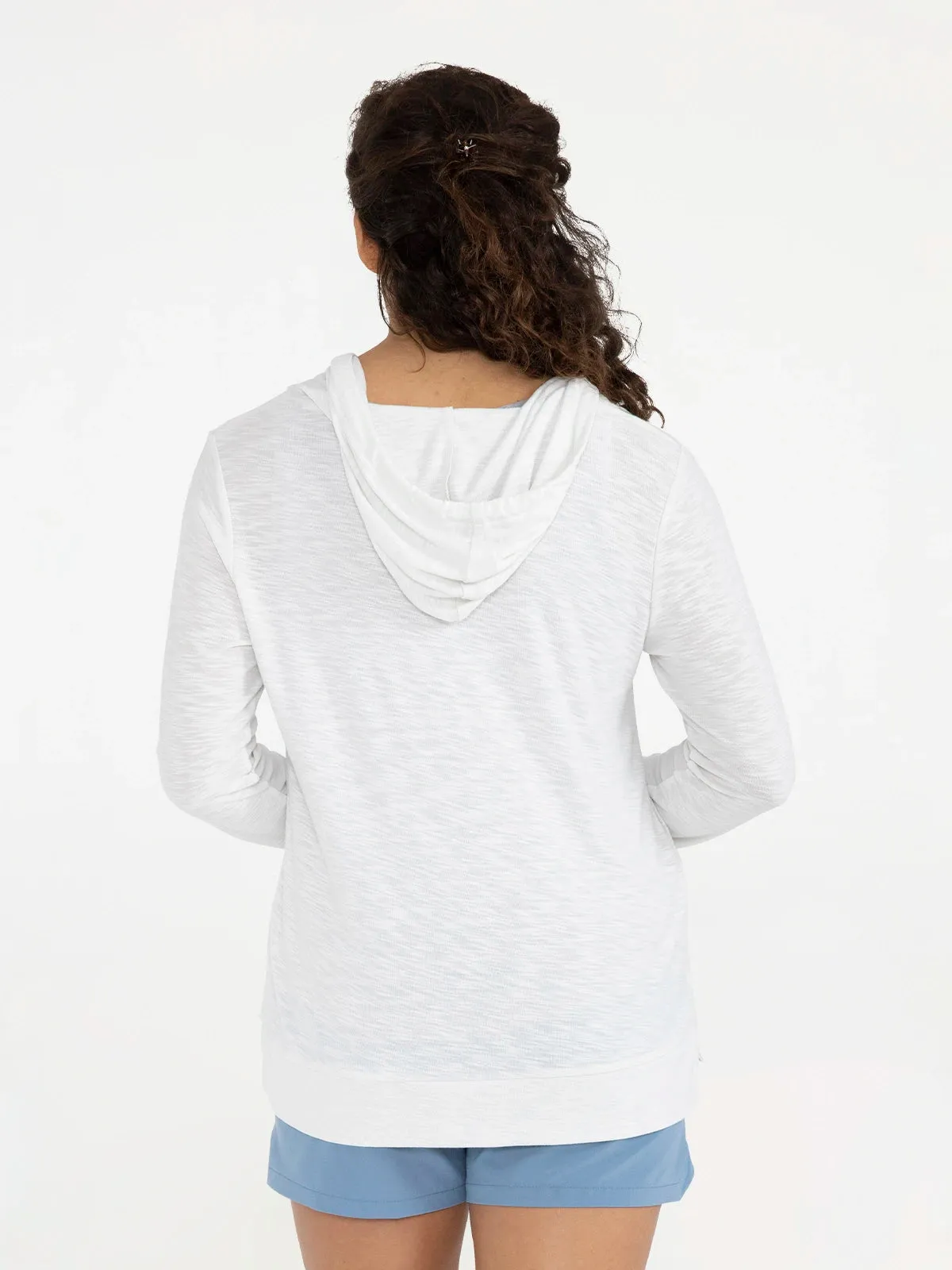 Women's Bamboo Slub Hoodie - Sea Salt