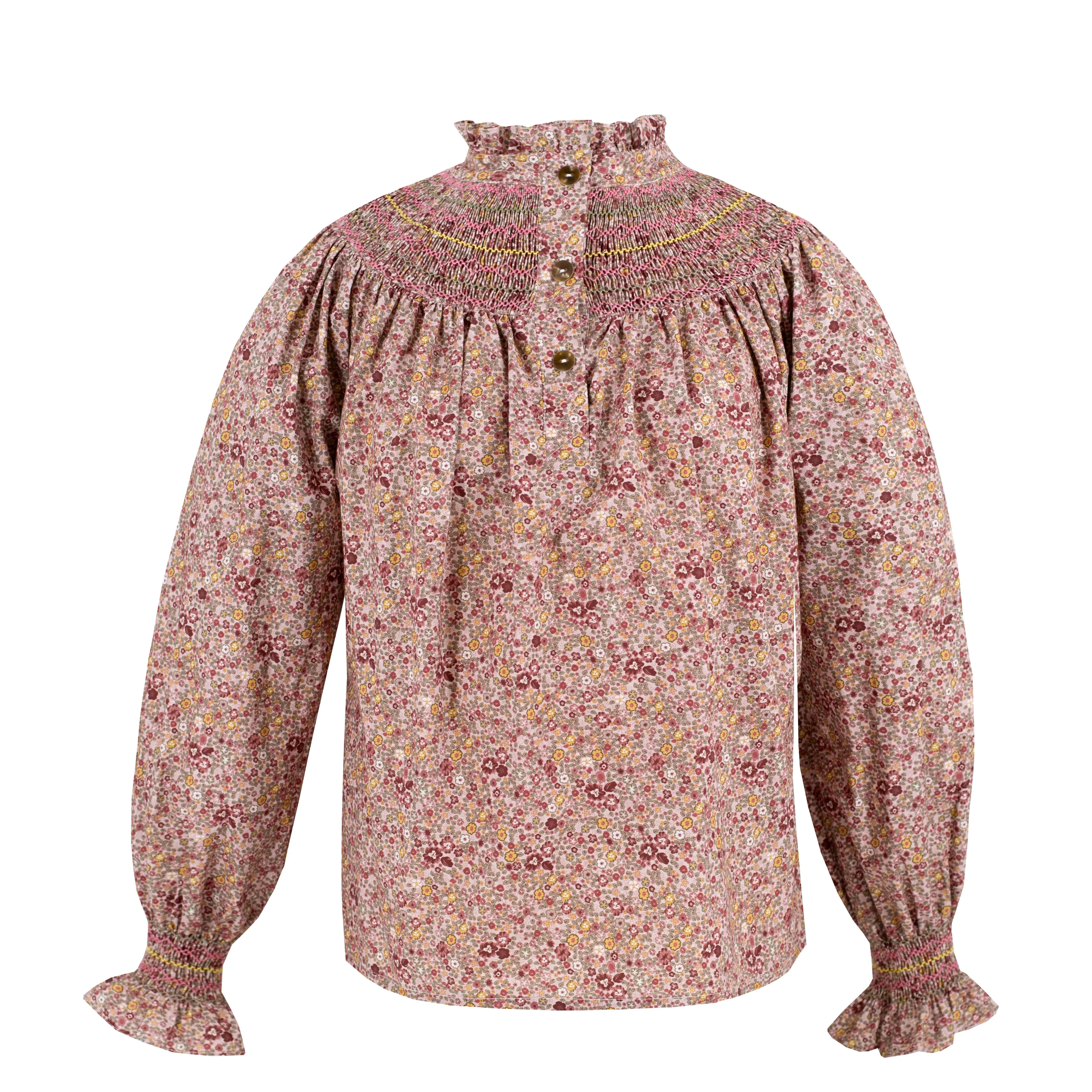 Women’s Louise Shirt - Crimson Floral