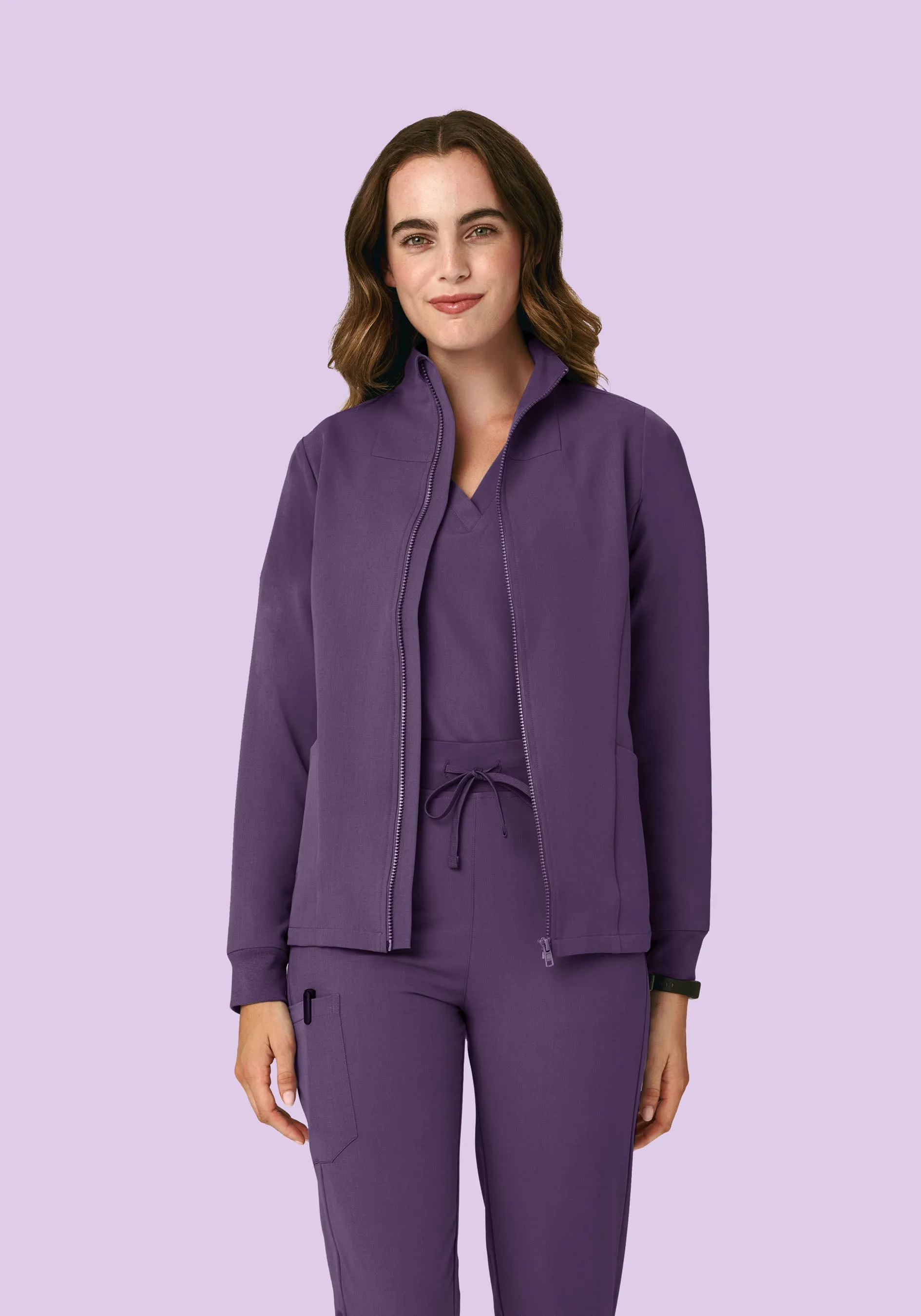 Women's Modern Scrub Jacket Dewberry