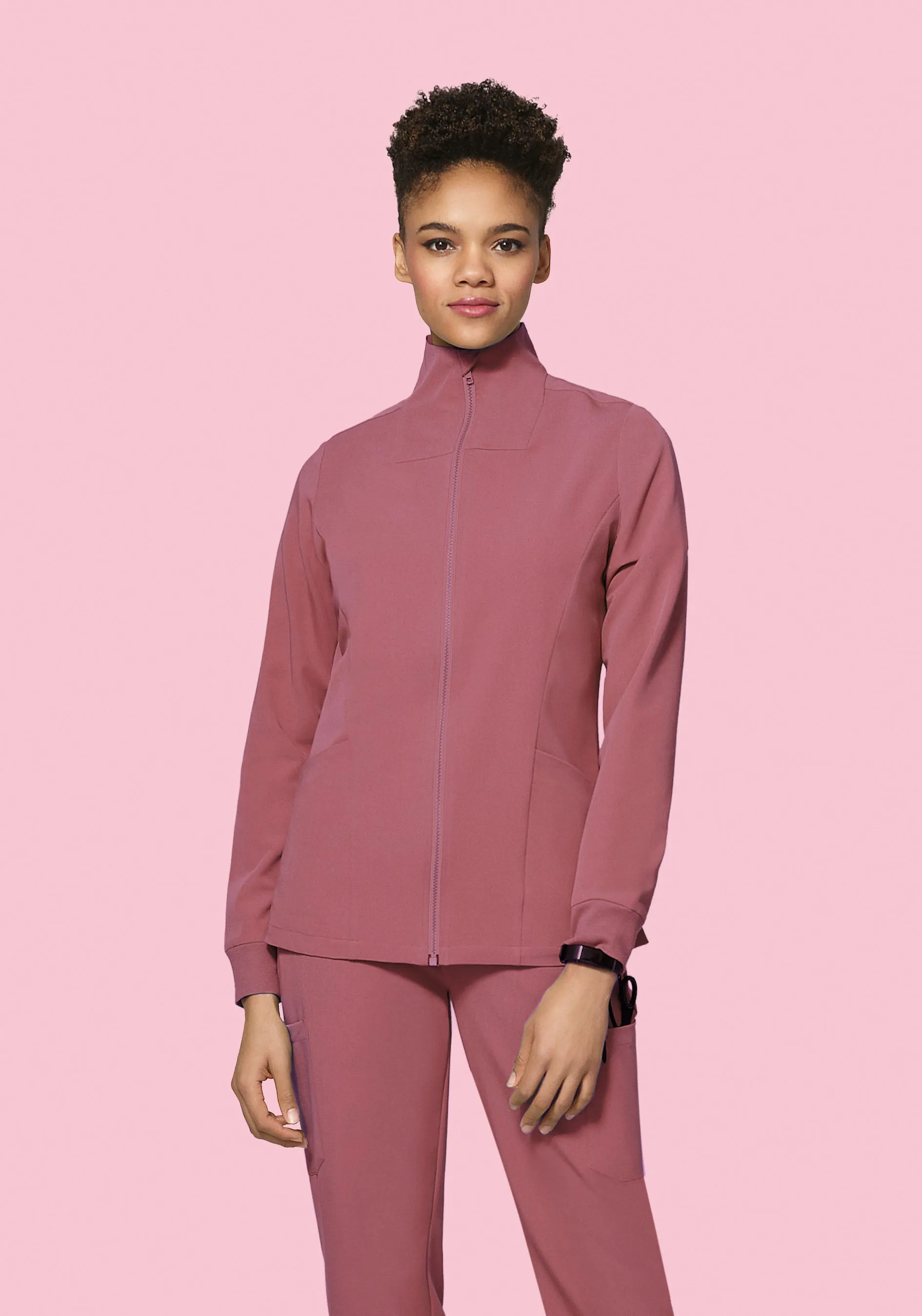 Women's Modern Scrub Jacket Mauve